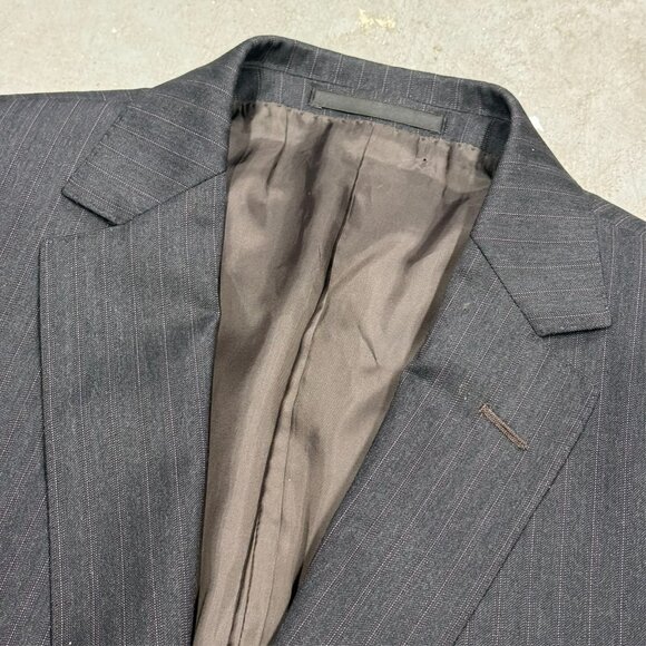 Z Zegna Drop 8 Striped Blazer Wool Sport Coat Grey 38R - Picture 6 of 10